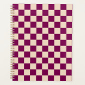 Maroon and beige checkerboard pattern (Devant)