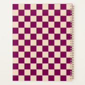 Maroon and beige checkerboard pattern (Dos)