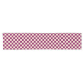 Maroon and beige checkerboard pattern korte tafelloper (Horizontaal)