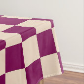 Maroon and beige checkerboard pattern tafelkleed (Voorbeeld)