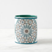 Maroon and Green Geometric Pattern Mug Mok (Midden)