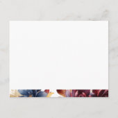 Maroon and Navy Floral Recipe Card Notitiekaartje (Achterkant)