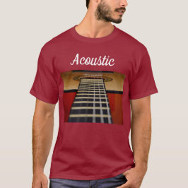 Maroon Aoustic Guitar T-shirt