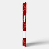 Maroon Argyle Lattice met monogram Case-Mate iPhone Case (Achterkant / Rechts)