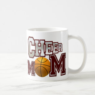Maroon Basketbal Cheer Moeder Mok