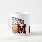 Maroon Basketball Cheval Maman Mug (Devant gauche)