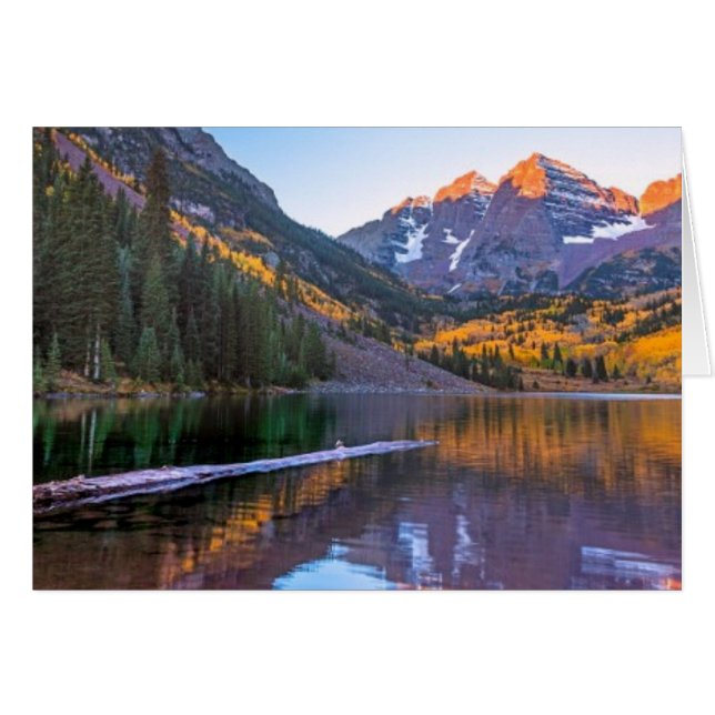 Maroon Bells Alpen Glow (Voorkant Horizontaal)