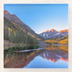Maroon Bells Alpen Glow Glazen Onderzetter
