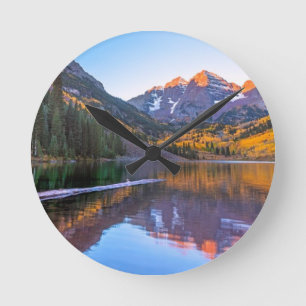 Maroon Bells Alpen Glow Ronde Klok