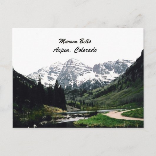 Maroon Bells Briefkaart (Voorkant)