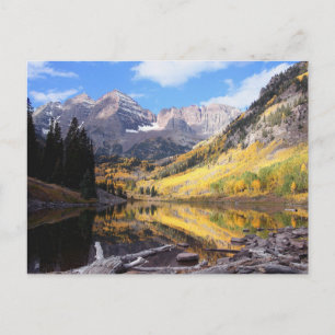 Maroon Bells Colorado Autumn Briefkaart