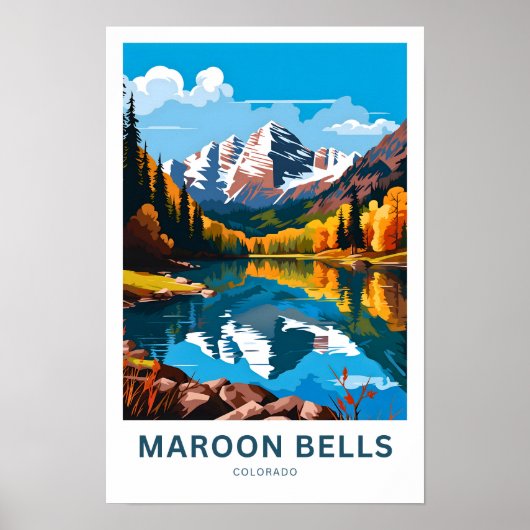 Maroon Bells Colorado Reisprint Poster (Voorkant)
