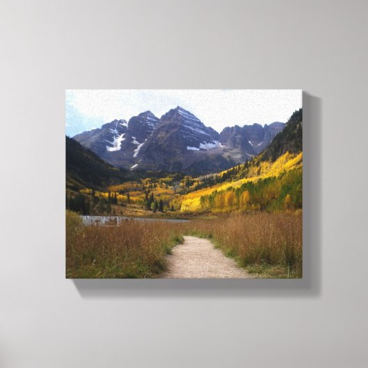 Maroon Bells Colorado Souvenir Canvas Afdruk (Voorkant)