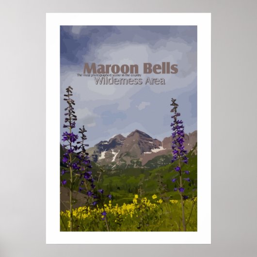 Maroon Bells Floral - affiche (Devant)