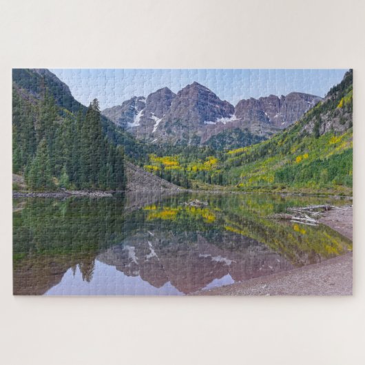 Maroon Bells, Herfstreflectie, Colorado Legpuzzel (Horizontaal)