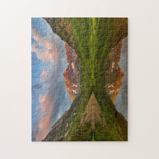 Maroon Bells reflecteert in Calm Maroon Lake 2 Legpuzzel (Verticaal)