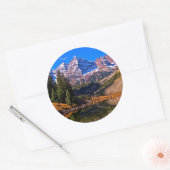Maroon Bells Ronde Sticker (Envelop)