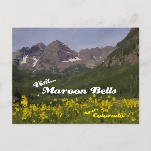 Maroon Bells Tournesols - carte postale (Devant)