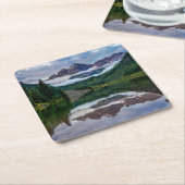 Maroon Bells Vierkante Kartonnen Onderzetter (Schuin)