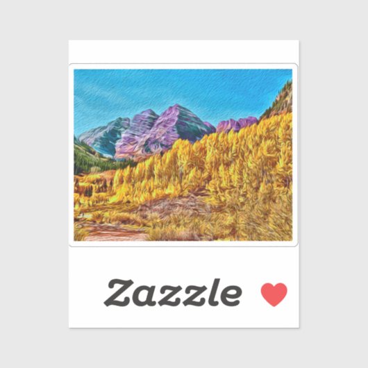 Maroon Bells Vinyl Sticker (Vel)