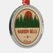 Maroon Bells Wilderness Metalen Ornament (Rechts)