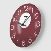 Maroon Billiard 7 Ball Grote Klok (Hoek)