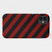 Maroon & Black Stripes iPhone 5 Case-Mate iPhone Case (Achterkant (horizontaal))