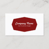 Maroon & Blanc Carte de visite moderne (Devant)