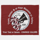 Maroon, Blanc, Noir Couvertures Personnalisées (Devant (Horizontal))