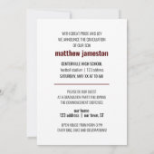 Maroon Bold & Modern Photo Graduation Invitation (Dos)