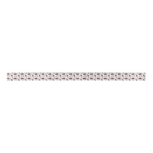 Maroon Buffel Plaid Longhorn Patroon Lint (Voorkant)