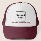 Maroon Business Brand op Trucker Hat Pet (Voorkant)