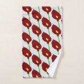 Maroon Cala Lily Design (Serviette à main)