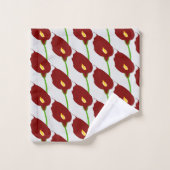 Maroon Cala Lily Design (Gant de toilette)