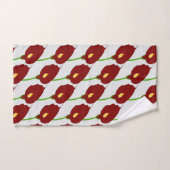 Maroon Cala Lily Design (Serviette à main)