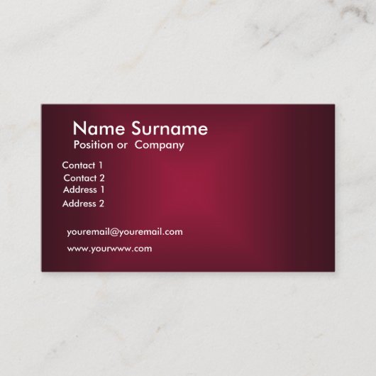 Maroon Carte de visite (Devant)