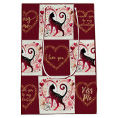 Maroon Cat - inpakpapier Medium Cadeauzakje (Achterkant)