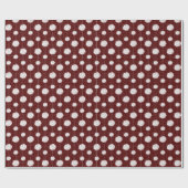 Maroon Cheerleader Pom Pom Pattern Cadeaupapier (Vlak)