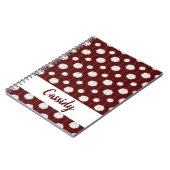 Maroon Cheerleader Pom Pom Pattern Notitieboek (Linkerzijde)