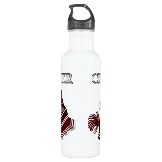 Maroon Cheerleader Waterfles (Achterkant)