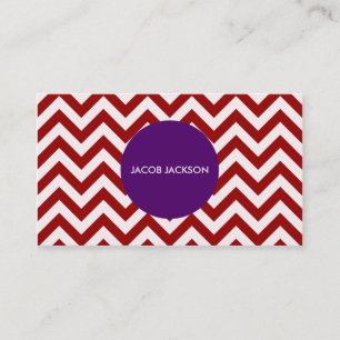 Maroon Chevron Visitekaartje