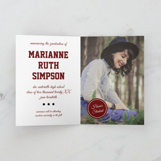 Maroon Circles Foto Afstuderen (Binnen)