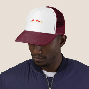 Maroon Citaat Schuim Gepersonaliseerd Wit Maroon-D Trucker Pet