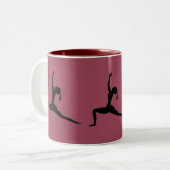 Maroon Coffee Cup Tweekleurige Koffiemok (Voorkant links)