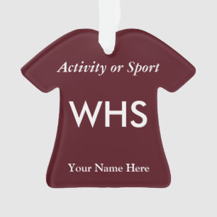 Maroon College of High School Varsity Letter Ornament