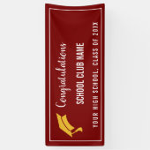 Maroon Custom Club Afstuderen Banner (Verticaal)