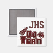 Maroon Custom School Spirit Magnet Magneet (Voorkant / Achterkant)