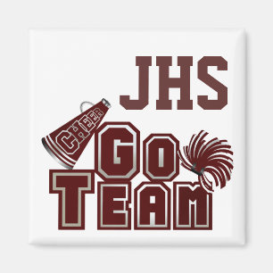 Maroon Custom School Spirit Magnet Magneet