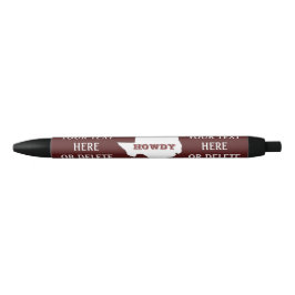 Maroon Custom Text Texas Map Outline Howdy Texan Zwarte Inkt Pen