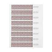 Maroon Damask Pattern Afstuderen (Vel)